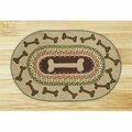 Capitol Earth Rugs Dog Bones Oval Patch 65-024DB